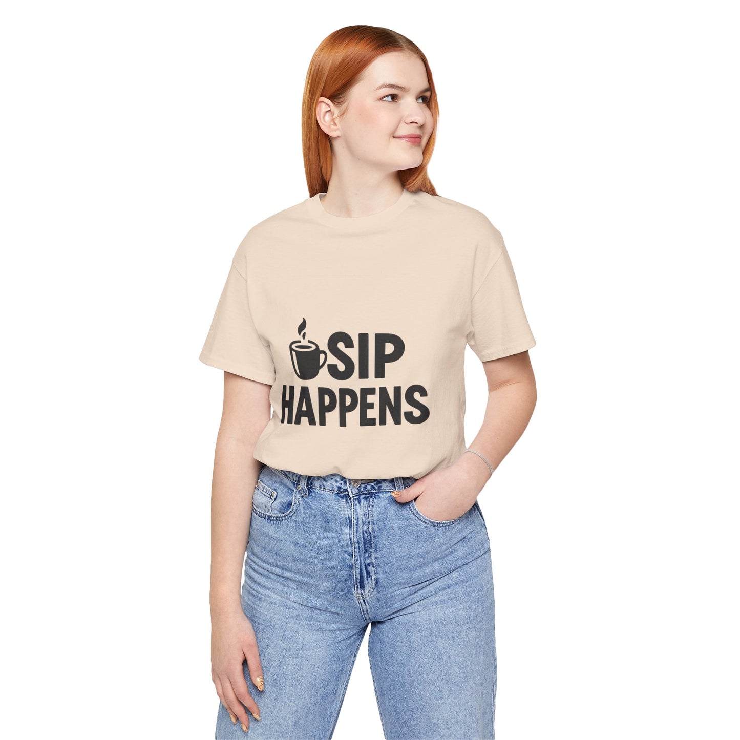 Sip Happens Minimal Edition Unisex Jersey Short Sleeve Tee T-shirt