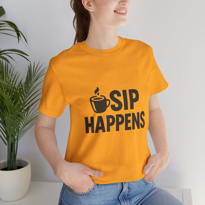 Sip Happens Minimal Edition Unisex Jersey Short Sleeve Tee T-shirt