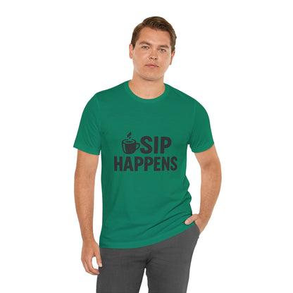 Sip Happens Minimal Edition Unisex Jersey Short Sleeve Tee T-shirt