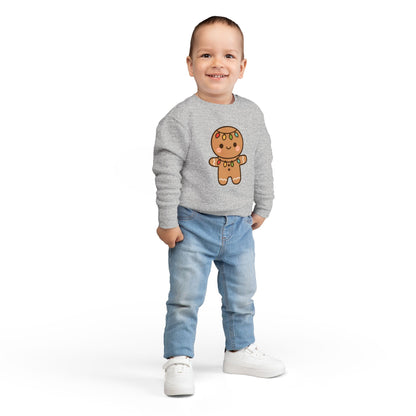 Gingerbread Cookie Decorated With Lights Christmas Toddler Sweatshirt