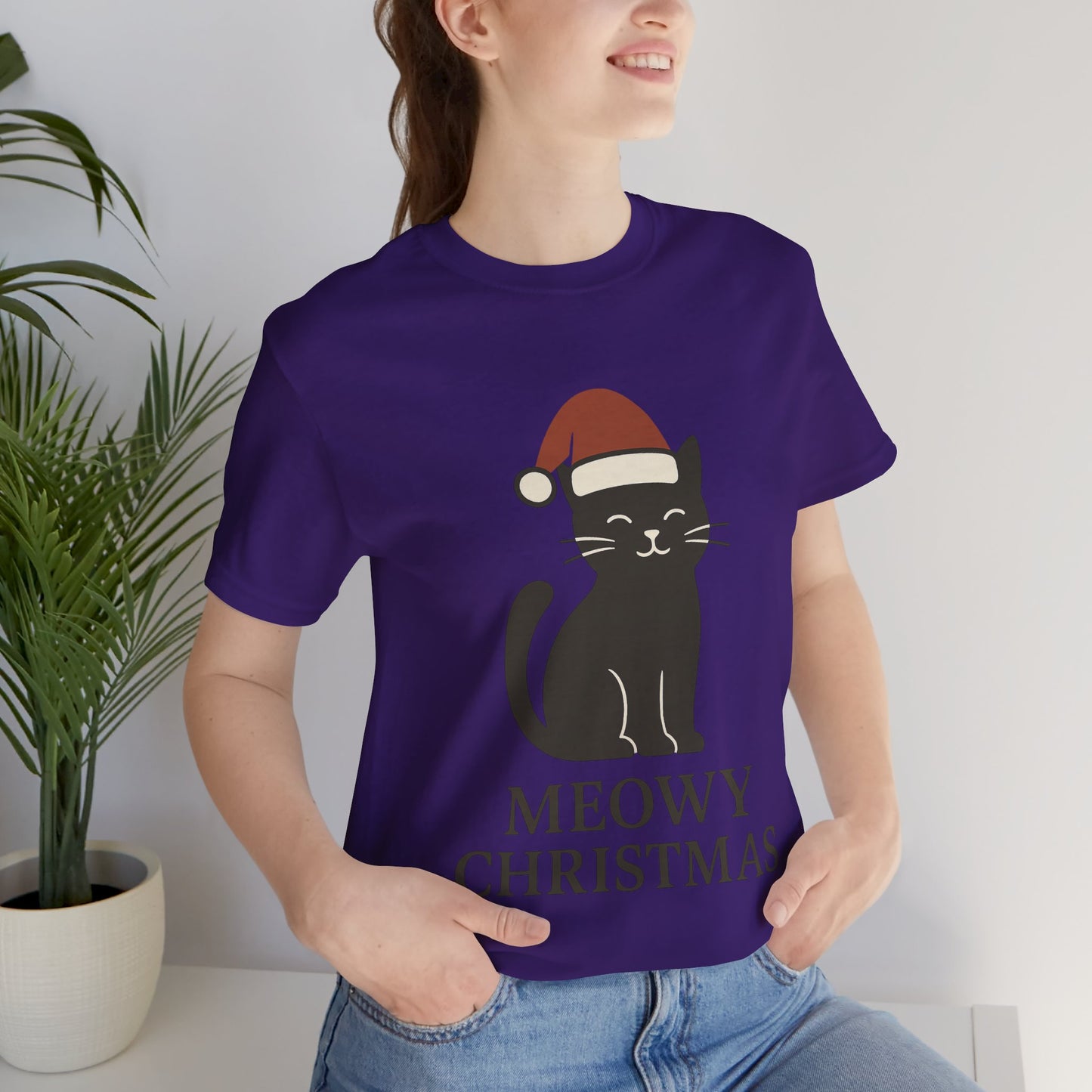 Meowy Christmas Unisex Jersey Short Sleeve Tee T-shirt