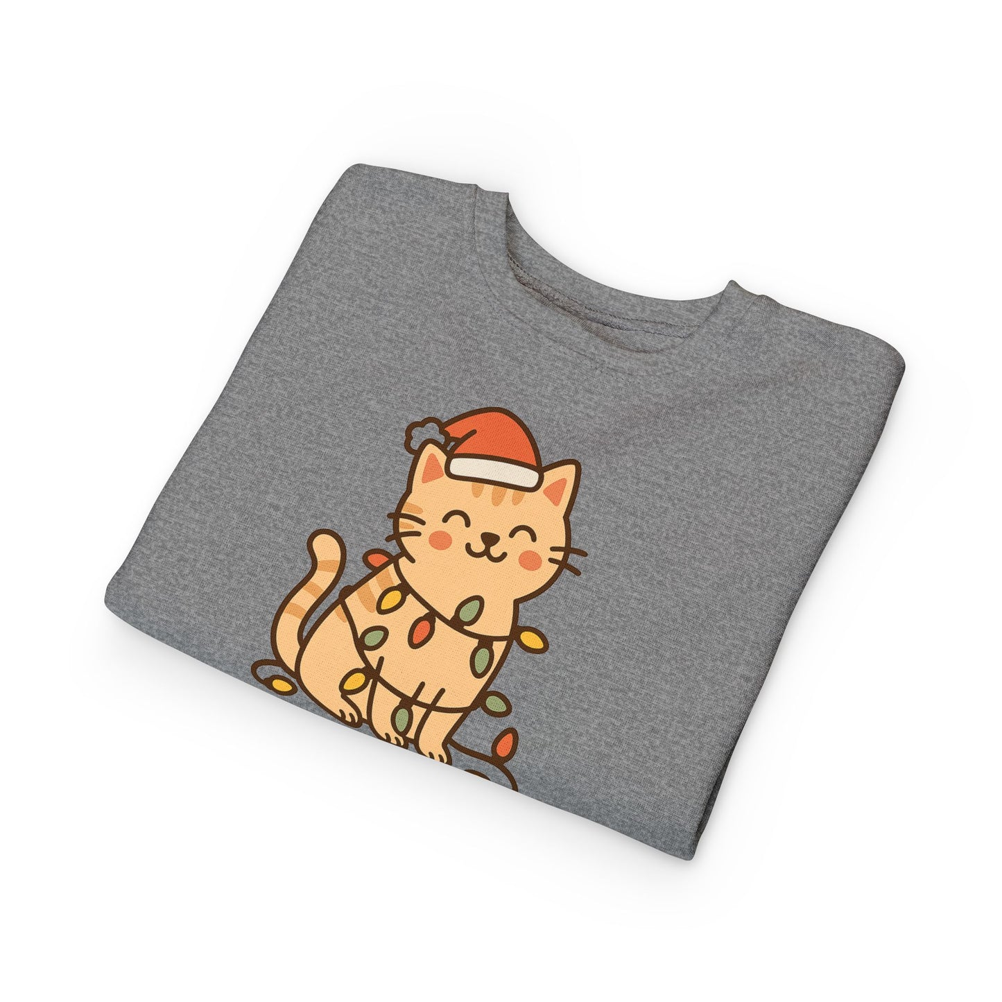 Christmas Decorated CatToddler Sweatshirt