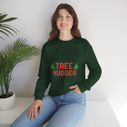 Tree Hugger Christmas Unisex Heavy Blend™ Crewneck Sweatshirt