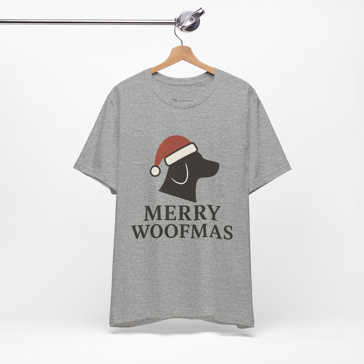 Merry Woofmas Christmas Unisex Jersey Short Sleeve Tee T-shirt