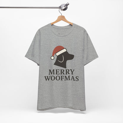 Merry Woofmas Christmas Unisex Jersey Short Sleeve Tee T-shirt