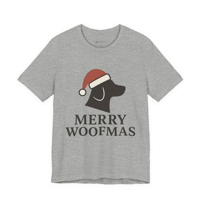 Merry Woofmas Christmas Unisex Jersey Short Sleeve Tee T-shirt