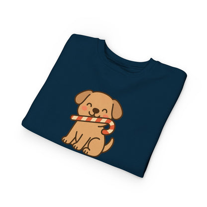 Dog Candy Cane Christmas Toddler Sweatshirt