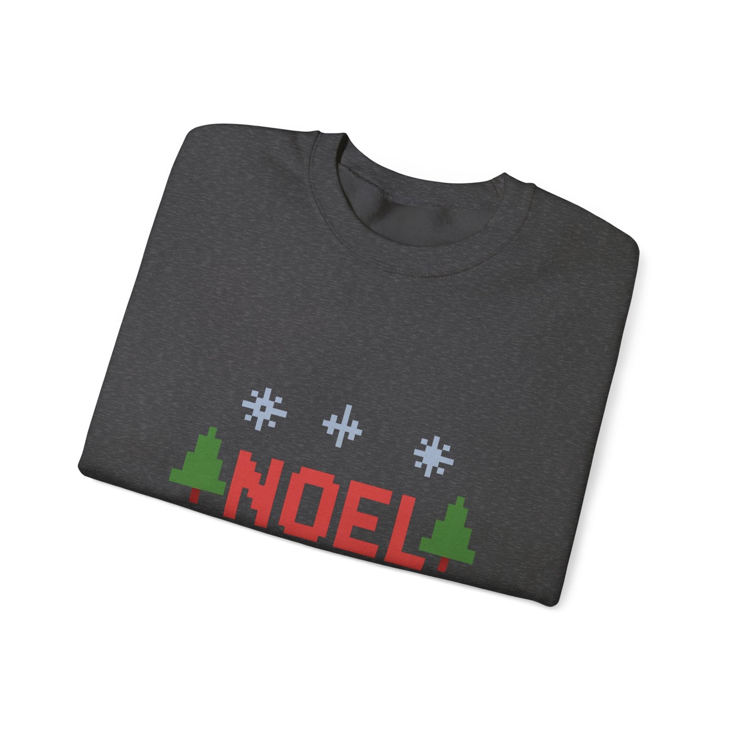Christmas Noel In Pixel Unisex Heavy Blend™ Crewneck Sweatshirt