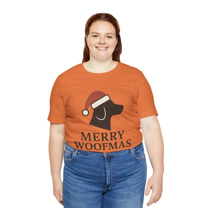 Merry Woofmas Christmas Unisex Jersey Short Sleeve Tee T-shirt