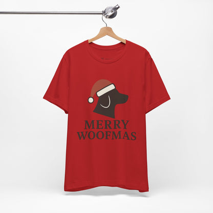 Merry Woofmas Christmas Unisex Jersey Short Sleeve Tee T-shirt