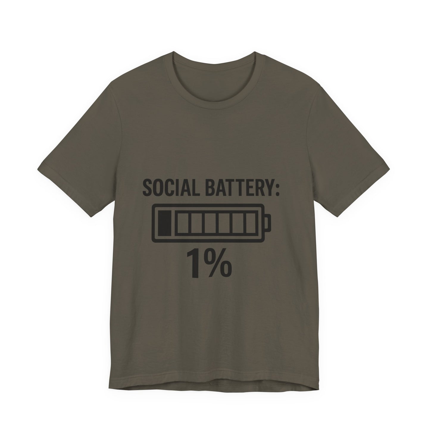 Social Battery Bar Unisex Jersey Short Sleeve Tee T-shirt