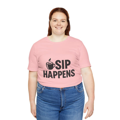 Sip Happens Minimal Edition Unisex Jersey Short Sleeve Tee T-shirt