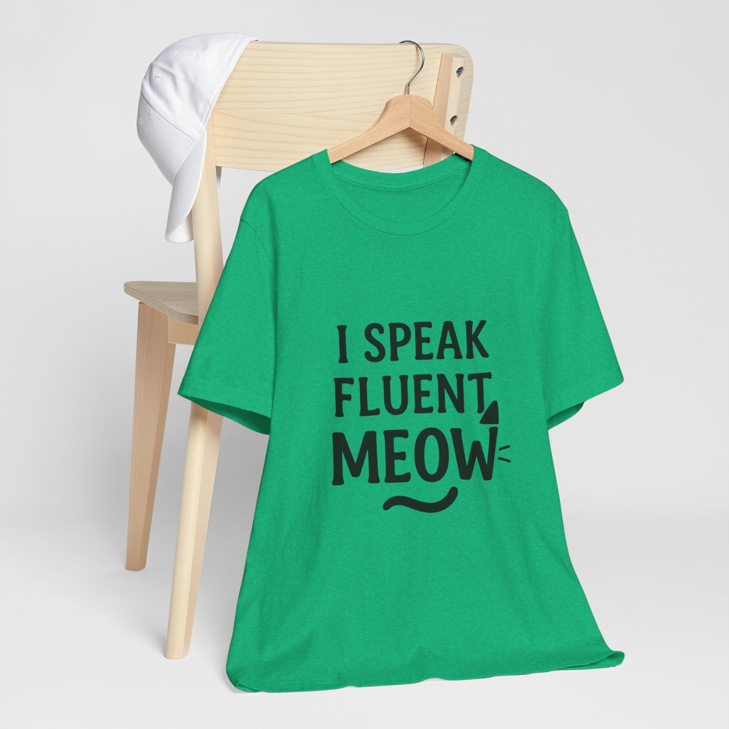 I Speak Fluent Meow Cat Lovers Unisex Jersey Short Sleeve Tee T-shirt