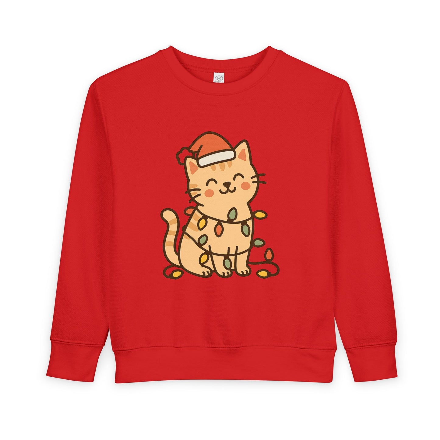 Christmas Decorated CatToddler Sweatshirt