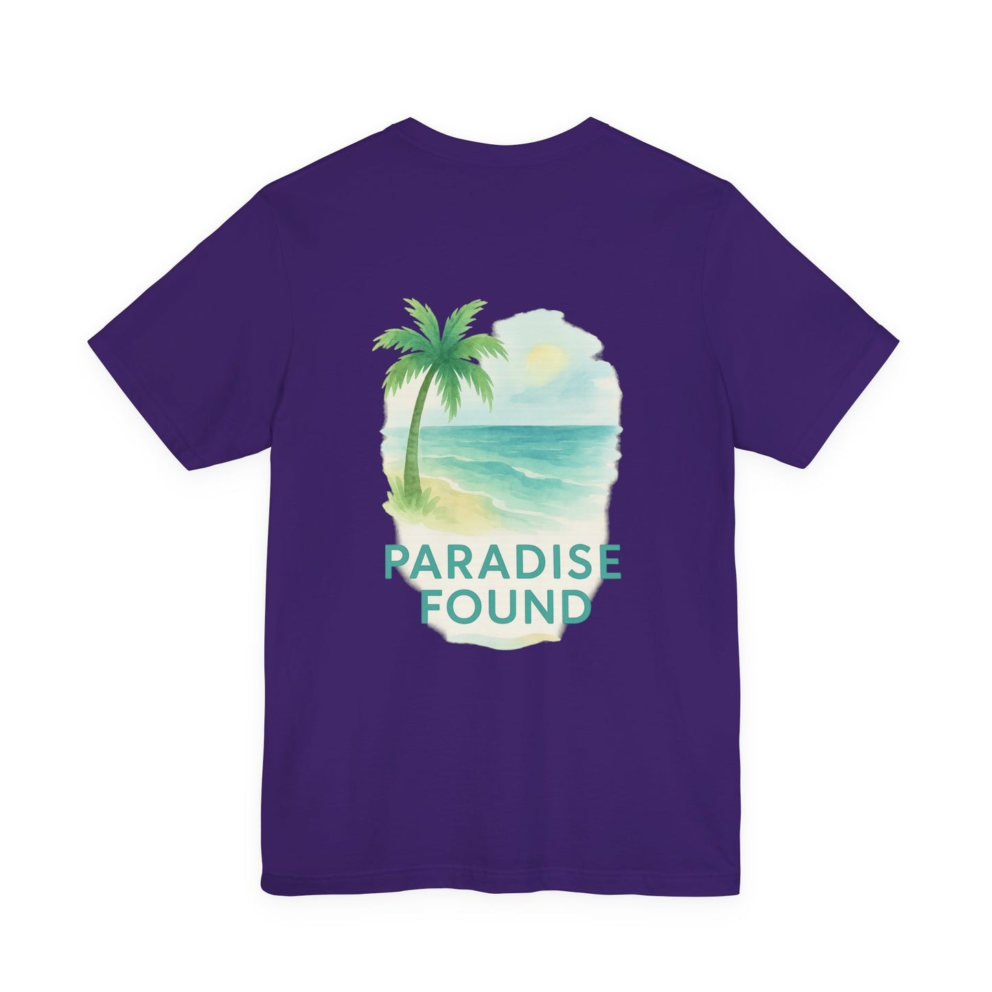 Logo Paradise Found Back Side Design Unisex Jersey Short Sleeve Tee T-shirt
