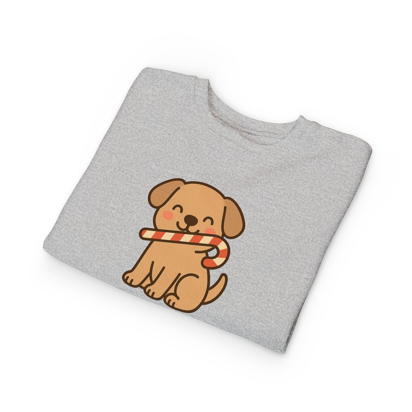 Dog Candy Cane Christmas Toddler Sweatshirt