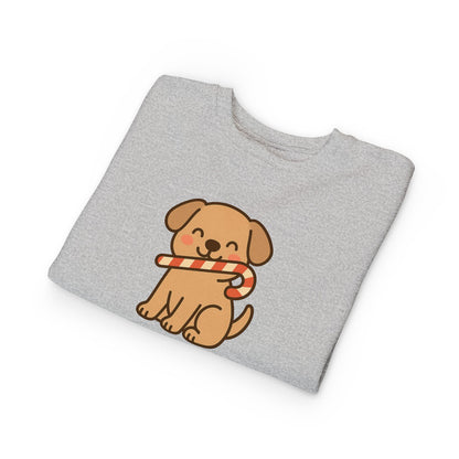 Dog Candy Cane Christmas Toddler Sweatshirt