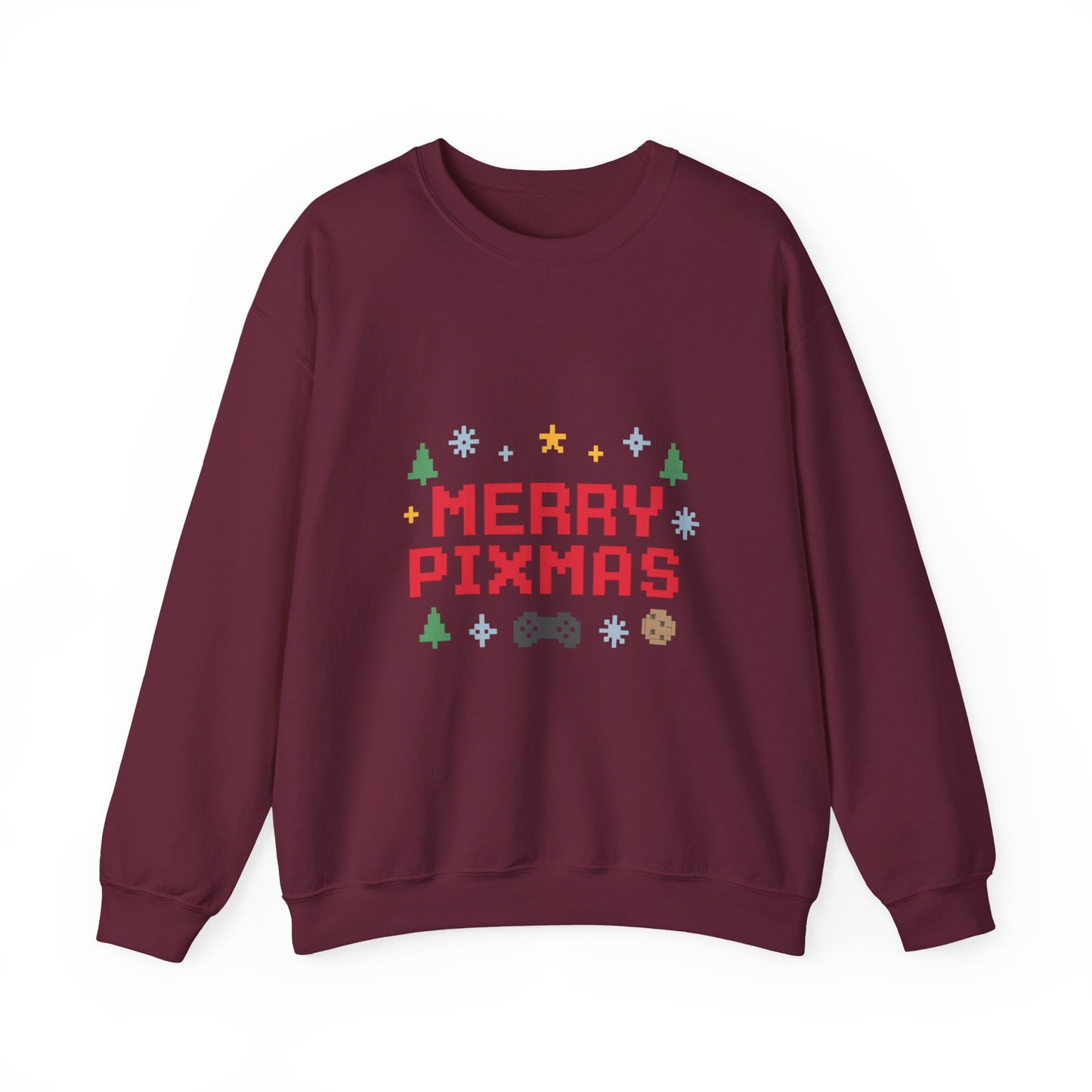 Merry Pixmas Christmas Unisex Heavy Blend™ Crewneck Sweatshirt