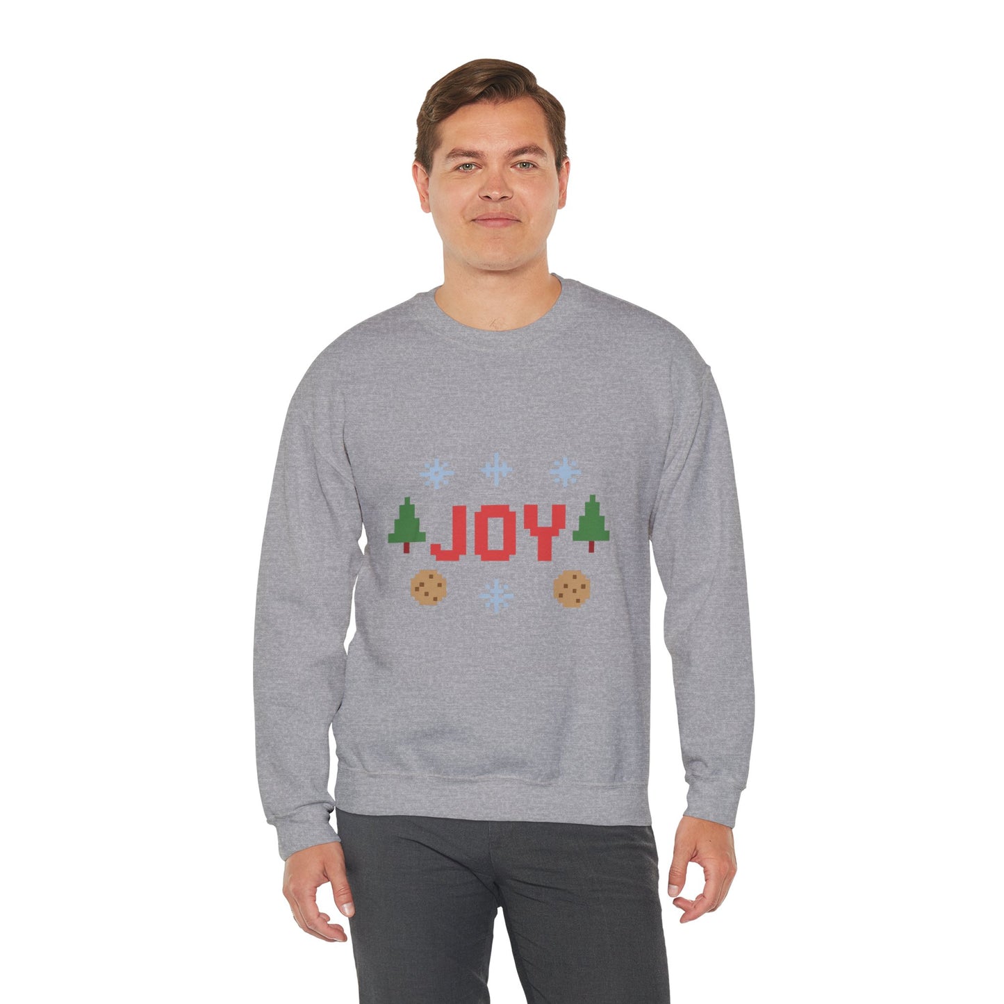 Christmas Joy In Pixel Unisex Heavy Blend™ Crewneck Sweatshirt