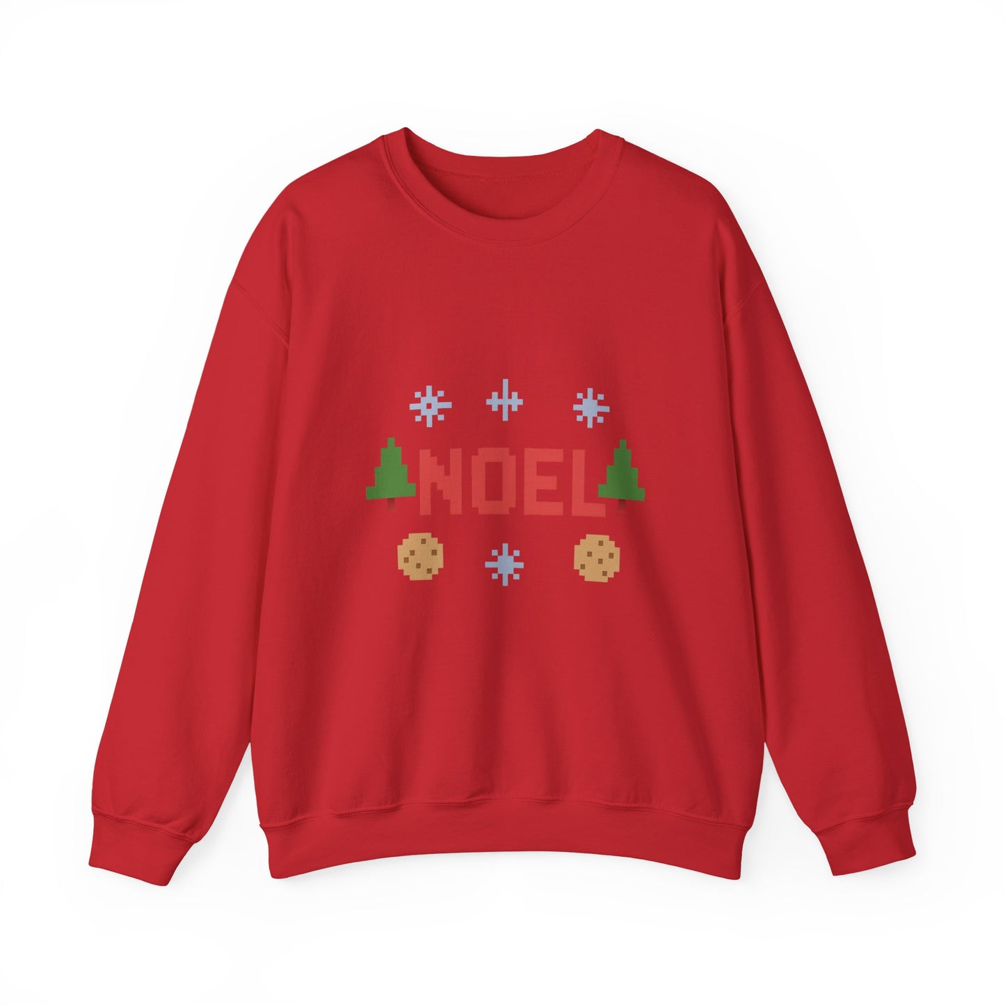 Christmas Noel In Pixel Unisex Heavy Blend™ Crewneck Sweatshirt