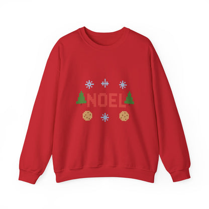 Christmas Noel In Pixel Unisex Heavy Blend™ Crewneck Sweatshirt