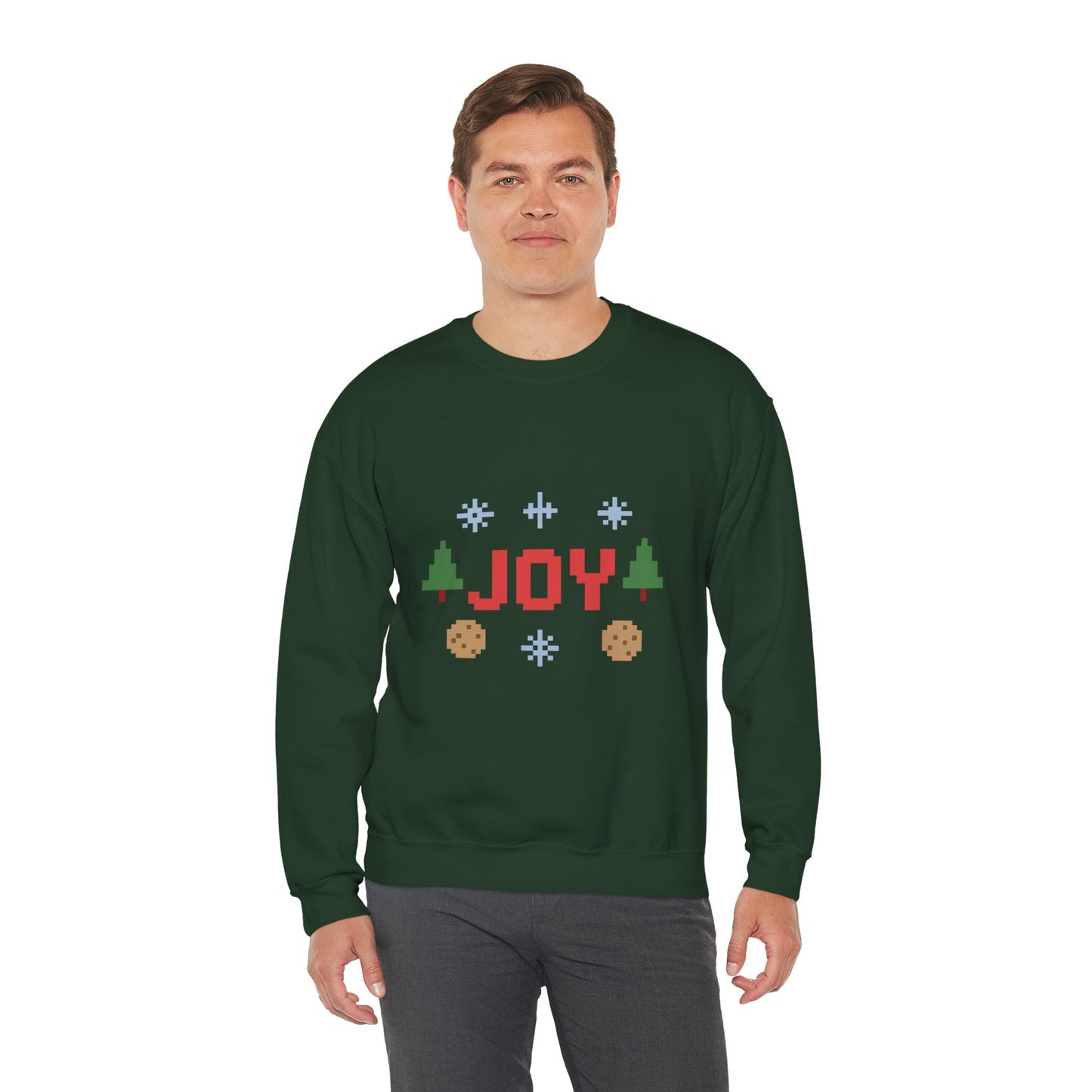 Christmas Joy In Pixel Unisex Heavy Blend™ Crewneck Sweatshirt