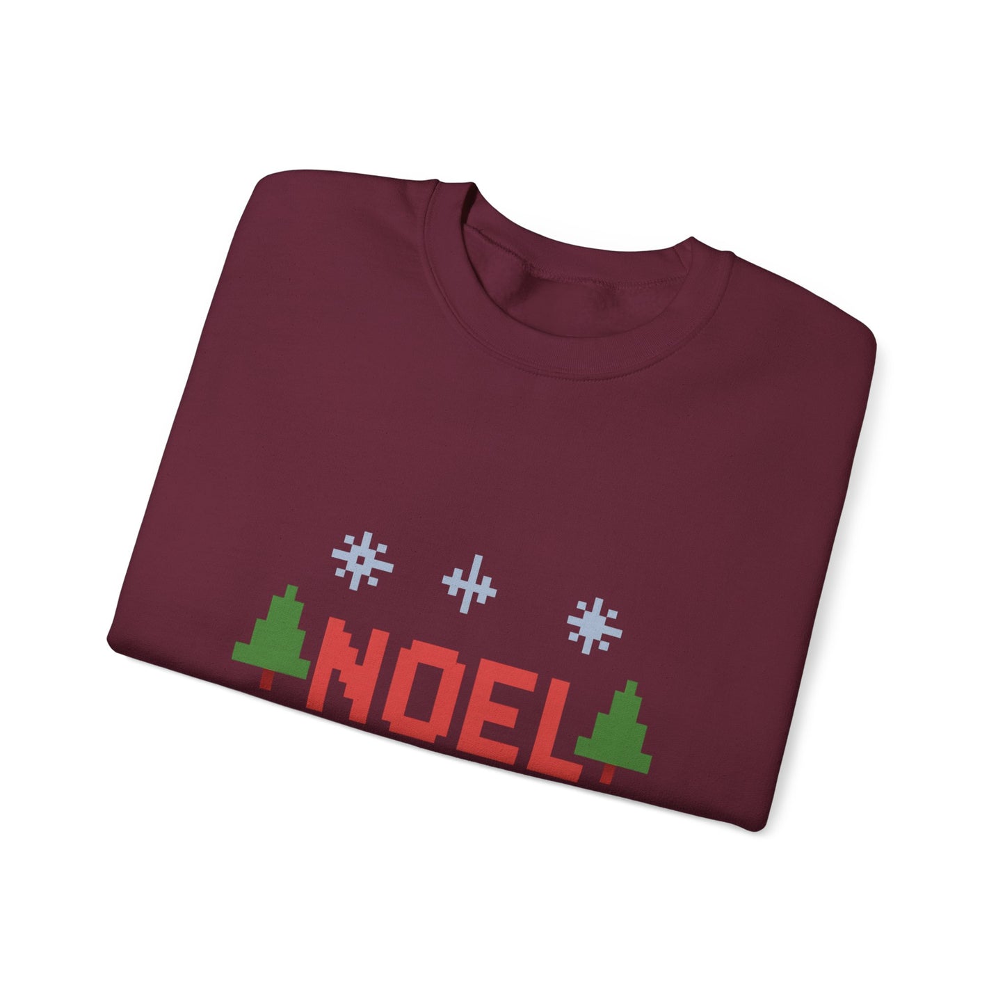 Christmas Noel In Pixel Unisex Heavy Blend™ Crewneck Sweatshirt