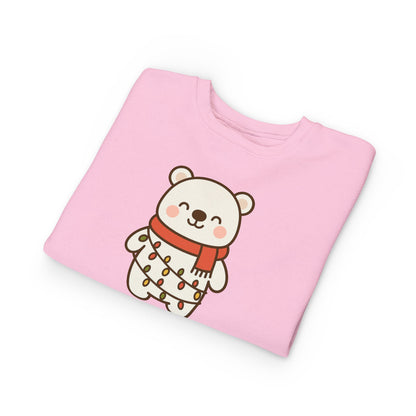Polar Bear With Lights ChristmasToddler Sweatshirt