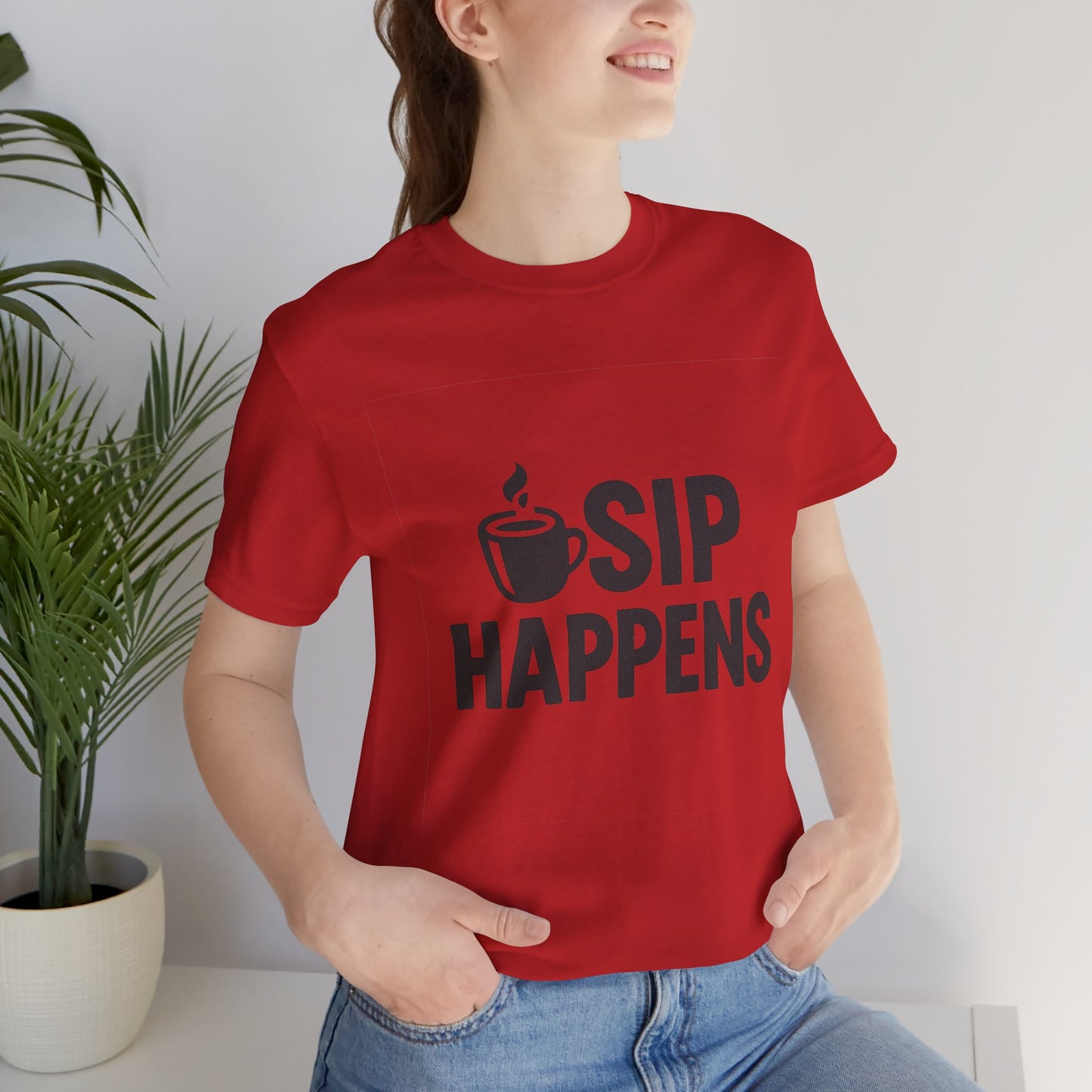 Sip Happens Minimal Edition Unisex Jersey Short Sleeve Tee T-shirt