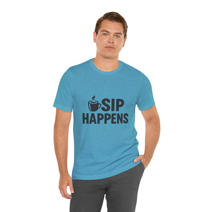 Sip Happens Minimal Edition Unisex Jersey Short Sleeve Tee T-shirt