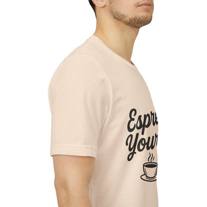 Espresso Yourself Coffee Cup Illustrated Unisex Jersey Short Sleeve Tee T-shirt