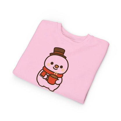 Snowman Drinking Hot Choco Toddler Sweatshirt