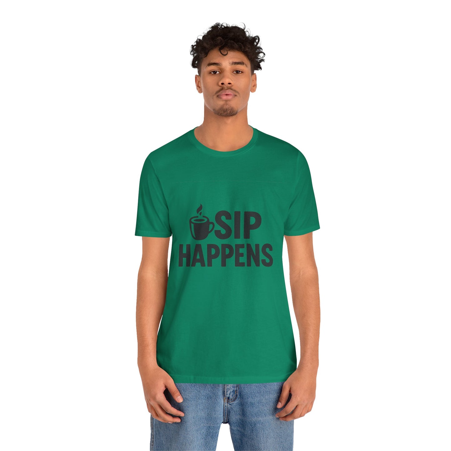 Sip Happens Minimal Edition Unisex Jersey Short Sleeve Tee T-shirt