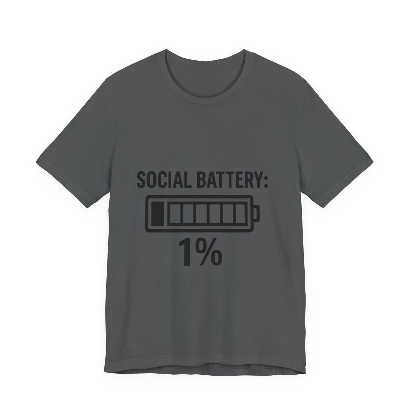 Social Battery Bar Unisex Jersey Short Sleeve Tee T-shirt
