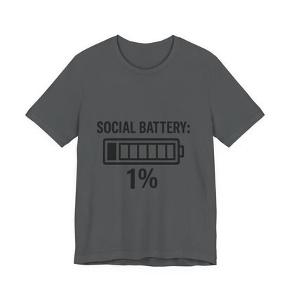 Social Battery Bar Unisex Jersey Short Sleeve Tee T-shirt