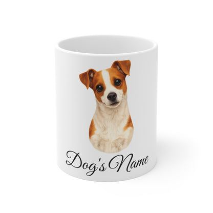 Personalized Jack Russel DogMug — Custom Made Pet Name Coffee Cup