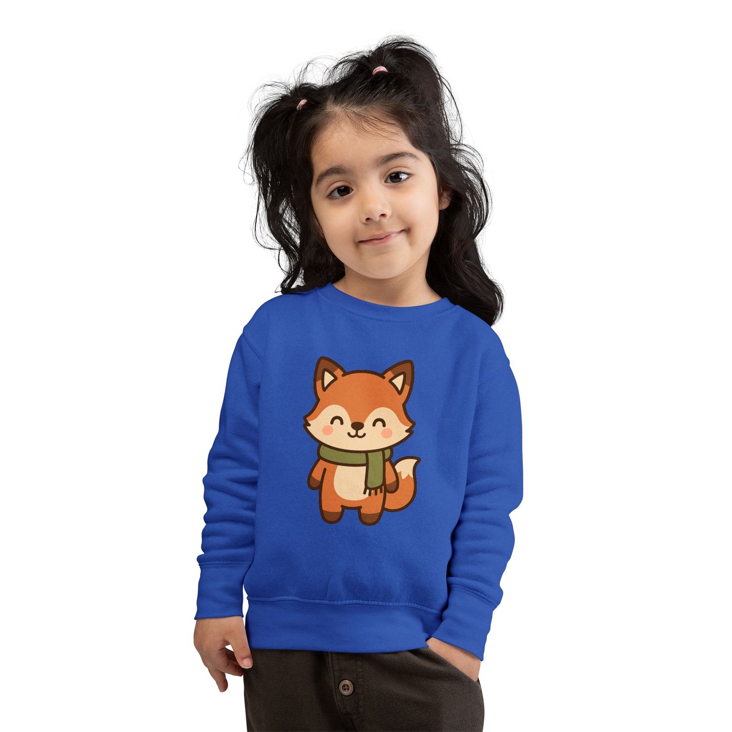 Christmas Foxy Scarf Toddler Sweatshirt