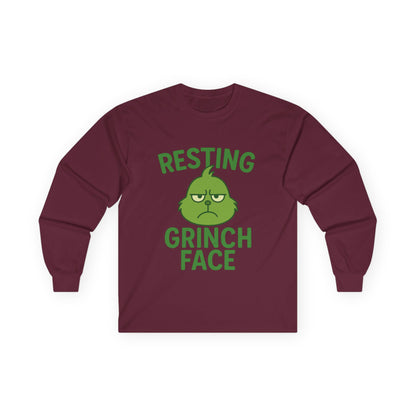 Gringe Face Christmas Unisex Ultra Cotton Long Sleeve Tee T-shirt
