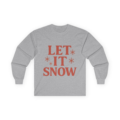 Let It Snow Christmas Unisex Ultra Cotton Long Sleeve Tee T-shirt