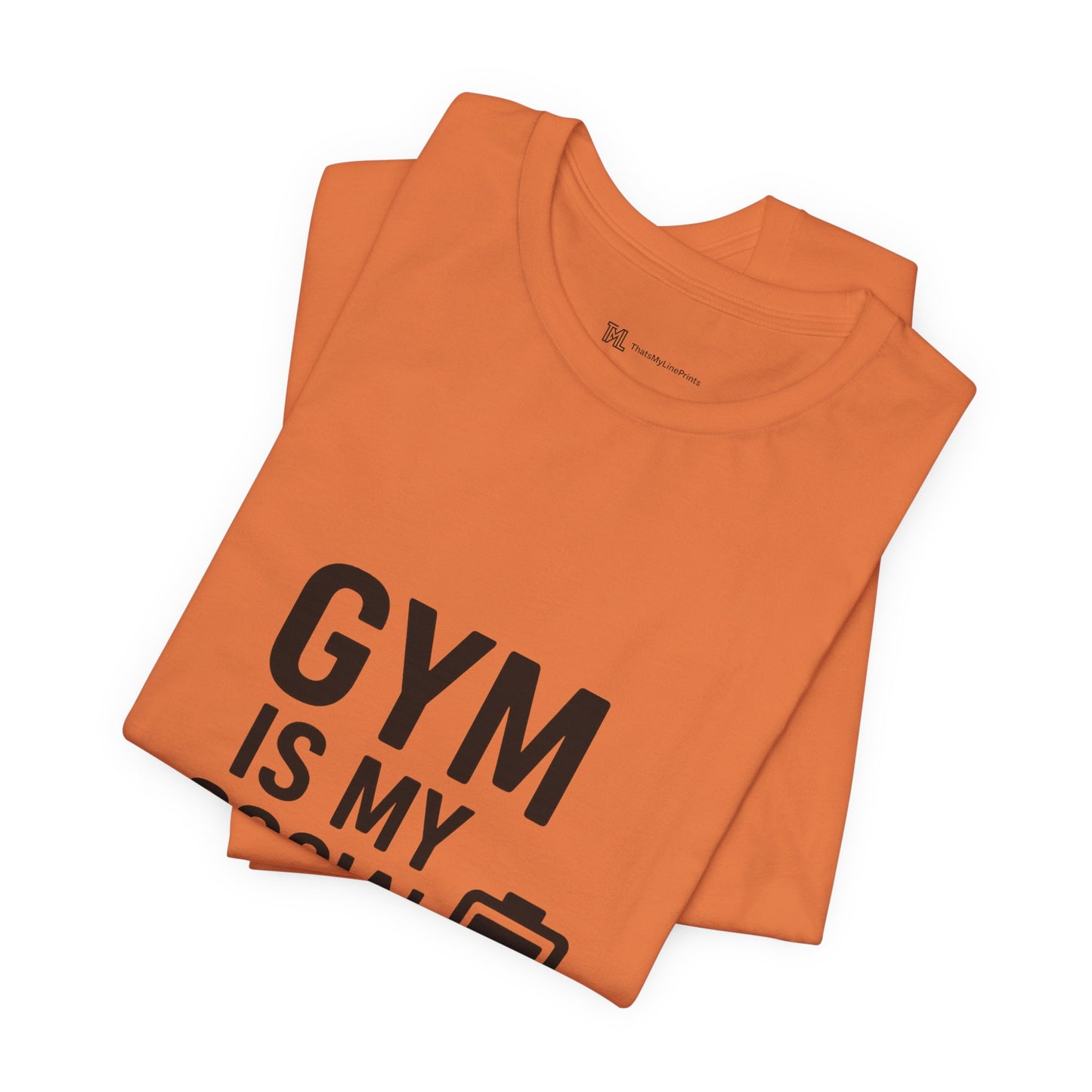 Gym Is My Social Battery Bar Unisex Jersey Short Sleeve Tee T-shirt