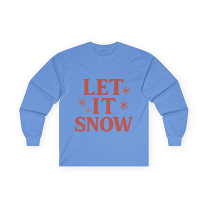 Let It Snow Christmas Unisex Ultra Cotton Long Sleeve Tee T-shirt