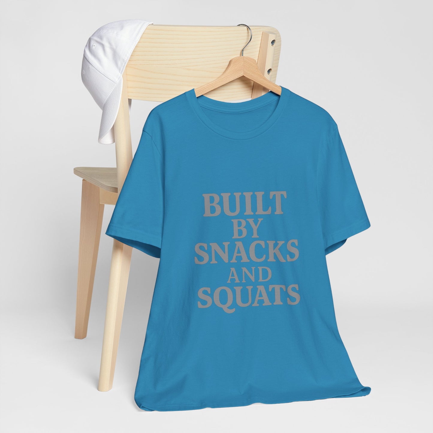 Built By Snacks And Squats Gym Humor Unisex Jersey Short Sleeve Tee T-shirt