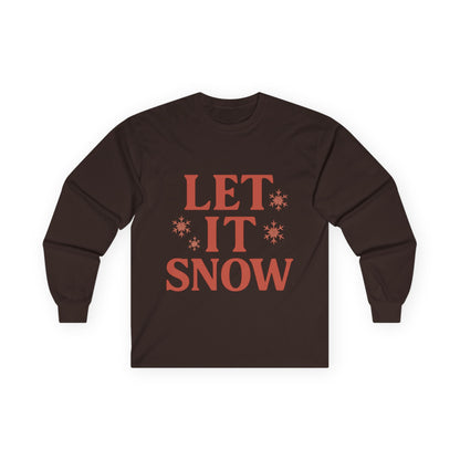 Let It Snow Christmas Unisex Ultra Cotton Long Sleeve Tee T-shirt