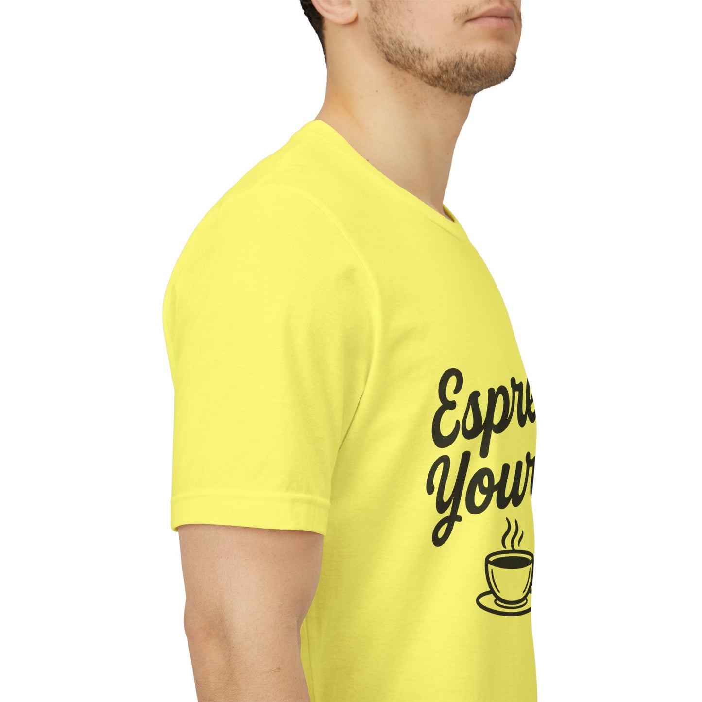 Espresso Yourself Coffee Cup Illustrated Unisex Jersey Short Sleeve Tee T-shirt