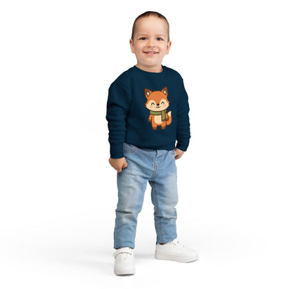 Christmas Foxy Scarf Toddler Sweatshirt
