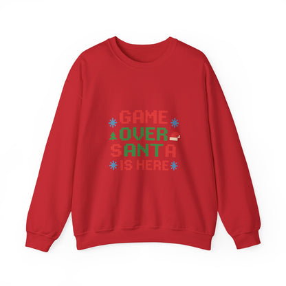 Game Over Santa Is Here Christmas Unisex Heavy Blend™ Crewneck Sweatshirt