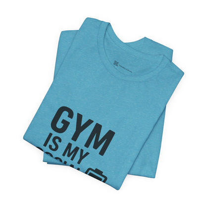 Gym Is My Social Battery Bar Unisex Jersey Short Sleeve Tee T-shirt