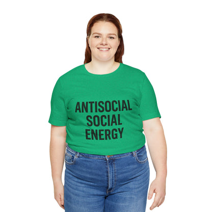 Antisocial Social Energy Unisex Jersey Short Sleeve Tee T-shirt