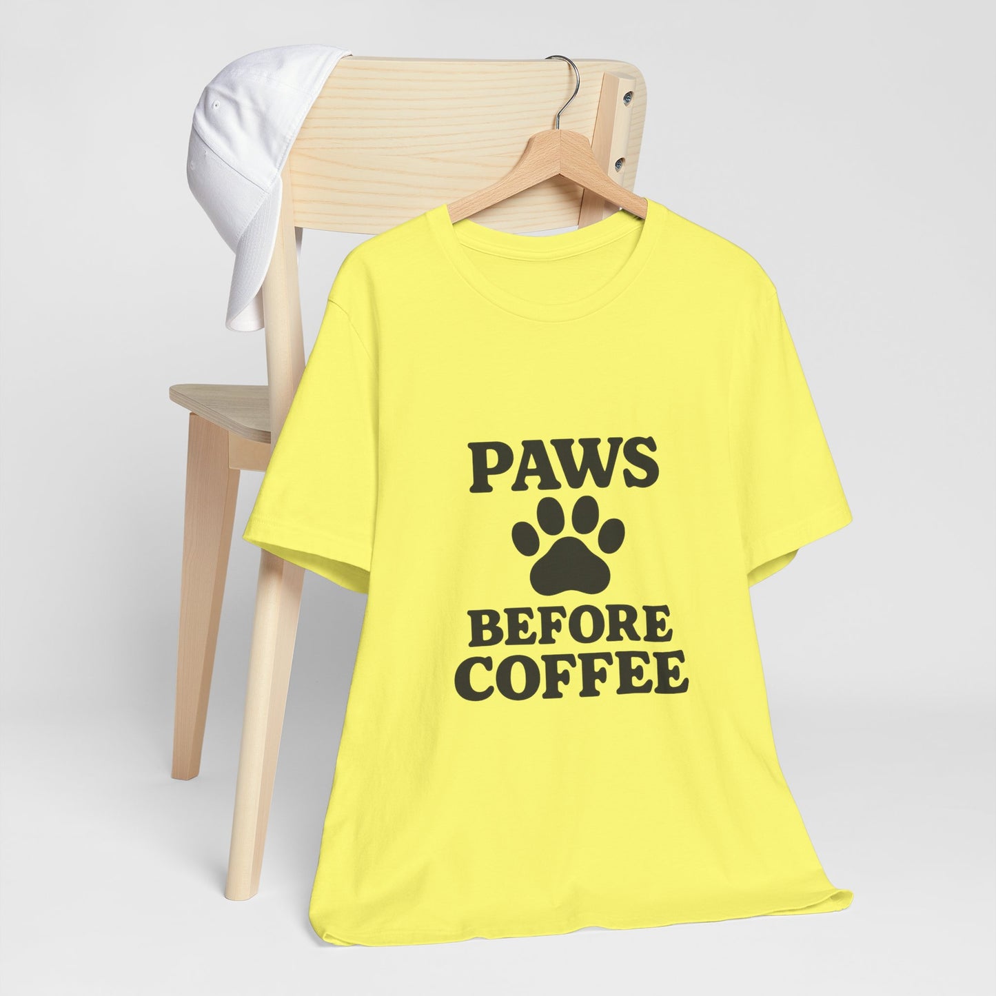 Paws Before Coffee Unisex Jersey Short Sleeve Tee T-shirt