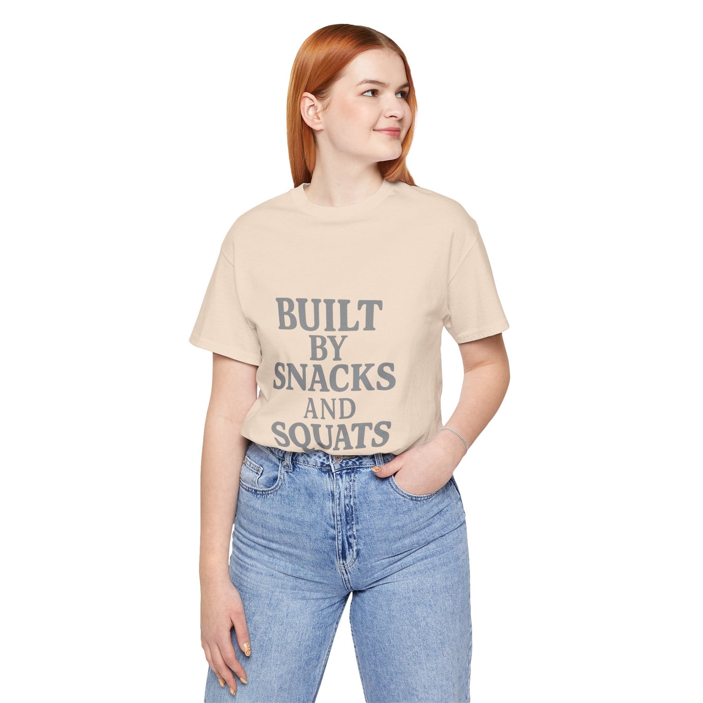 Built By Snacks And Squats Gym Humor Unisex Jersey Short Sleeve Tee T-shirt